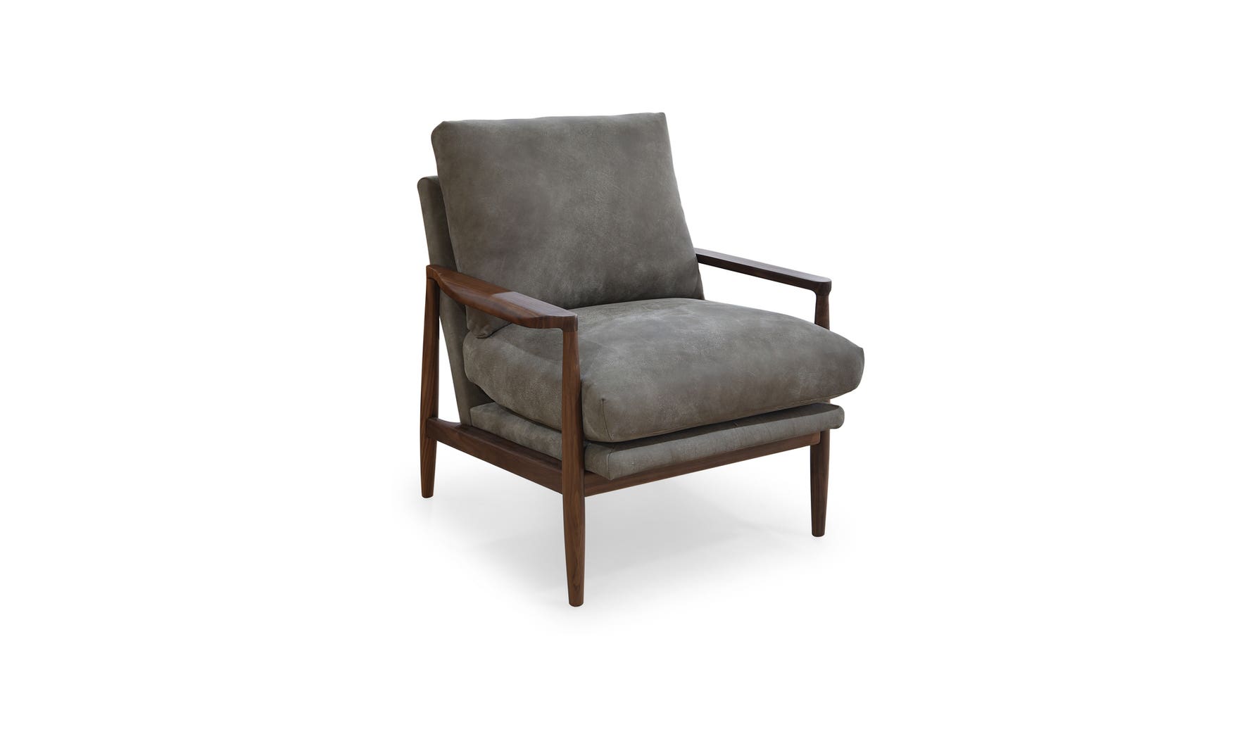 angle view of Arturo Accent Chair Brown luxury Chair
