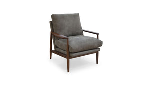 angle view of Arturo Accent Chair Brown luxury Chair