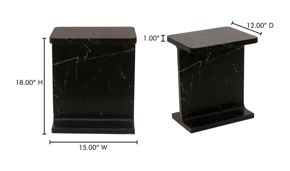 lifestyle view of Tullia Accent Table Black luxury Accent Table