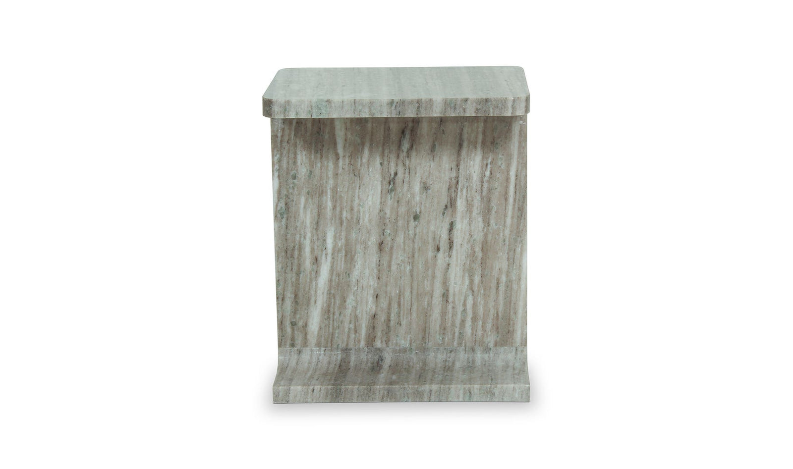 front view of Tullia Accent Table Taupe luxury Accent Table