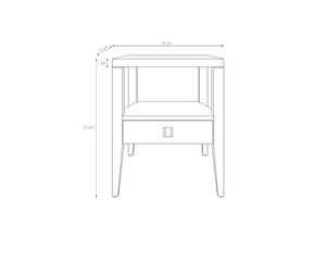 Hara 1 Drawer Accent Table - White