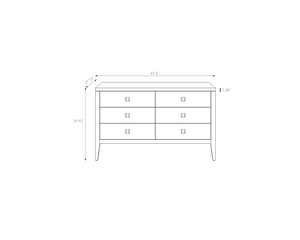 Hara 6 Drawer Dresser Tall - Black