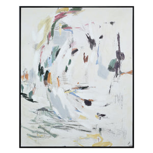 Cinta canvas art featuring abstract brush strokes in soft colors on a white background.