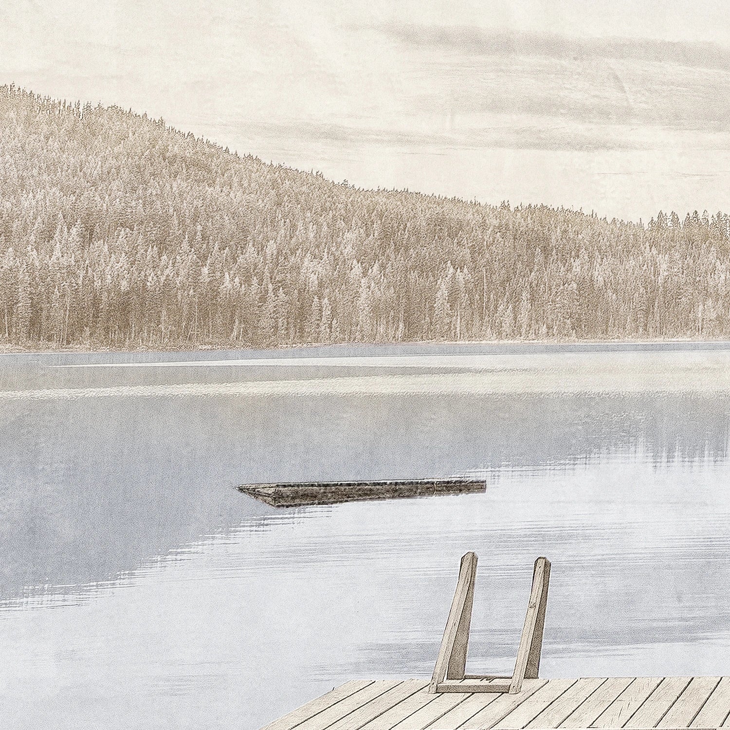 detail view of Idyllic Lake luxury Artwork