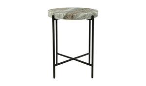 front view of Cirque Accent Table Light Brown luxury End Table