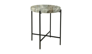 angle view of Cirque Accent Table Light Brown luxury End Table