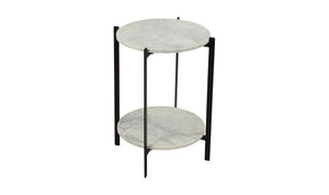 detail view of Melanie Accent Table White luxury End Table