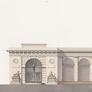 angle view of Italian Villa Facade lV, C. 1838 luxury Artwork