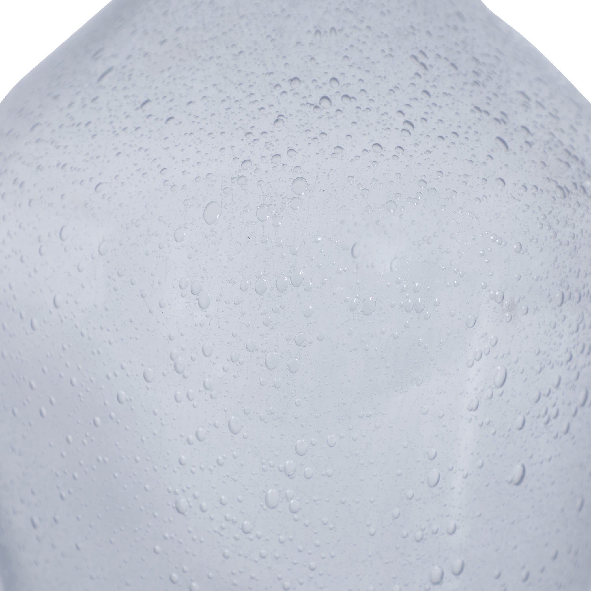 Close-up of Mirabella vase by Renwil showing textured surface with water droplets.