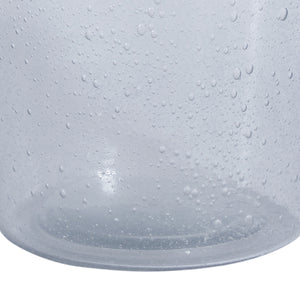 Bottom view of the Mirabella vase highlighting its clear glass and bubble texture.