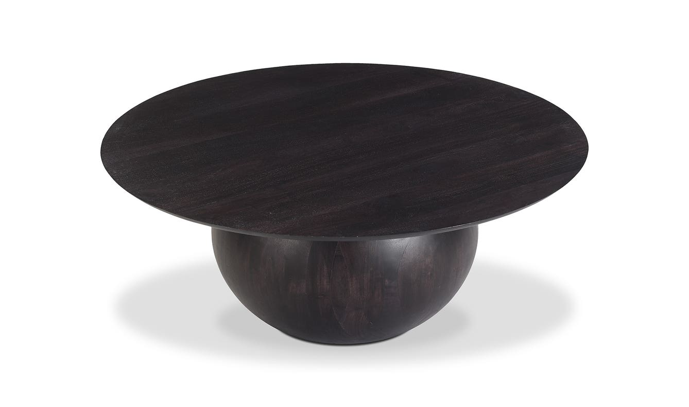 detail view of Bradbury Coffee Table Blackened Acacia luxury Coffee Table