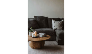 side view of Bradbury Coffee Table Natural Acacia luxury Coffee Table
