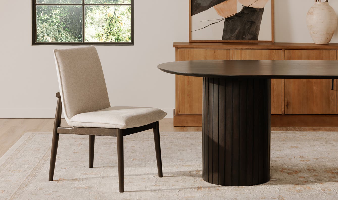 detail view of Povera Dining Table Black luxury Table