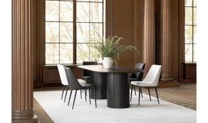 side view of Povera Dining Table Black luxury Table