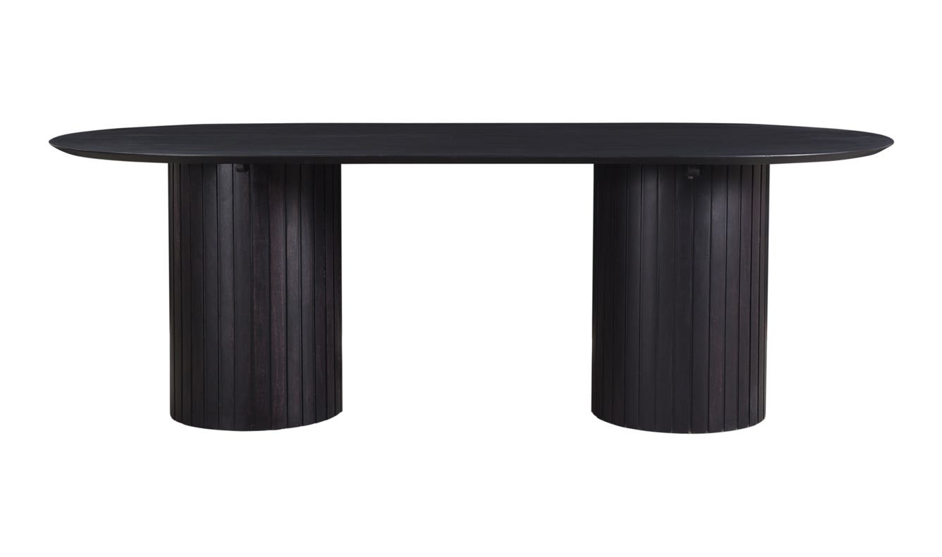 front view of Povera Dining Table Black luxury Table