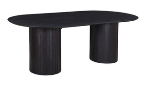 lifestyle view of Povera Dining Table Black luxury Table