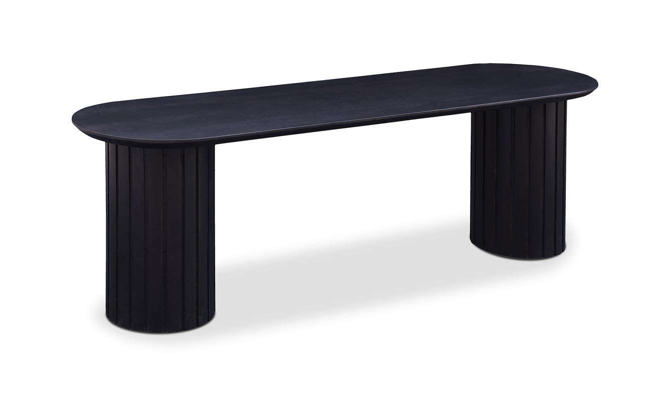 detail view of Povera Dining Bench Black luxury Table