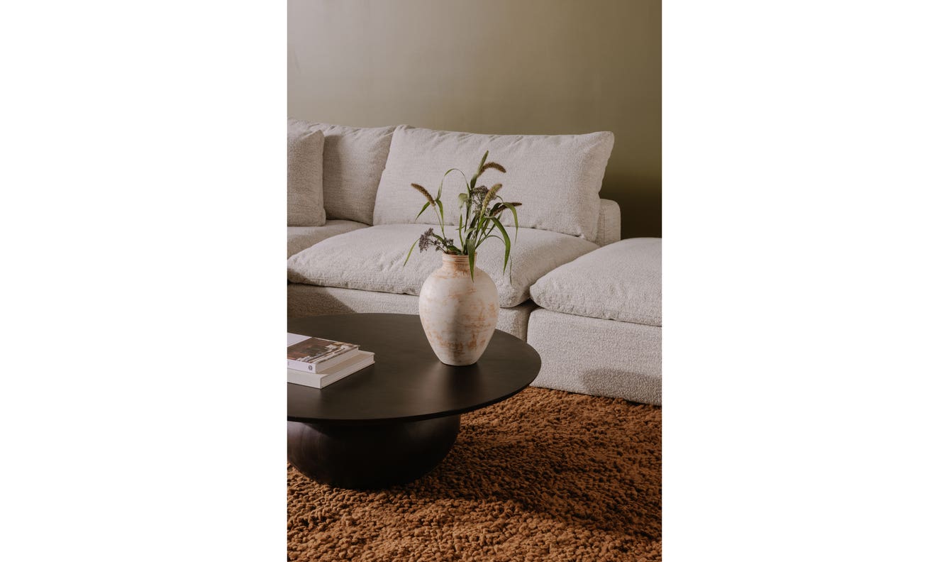 side view of Bradbury Large Coffee Table Blackened luxury Coffee Table