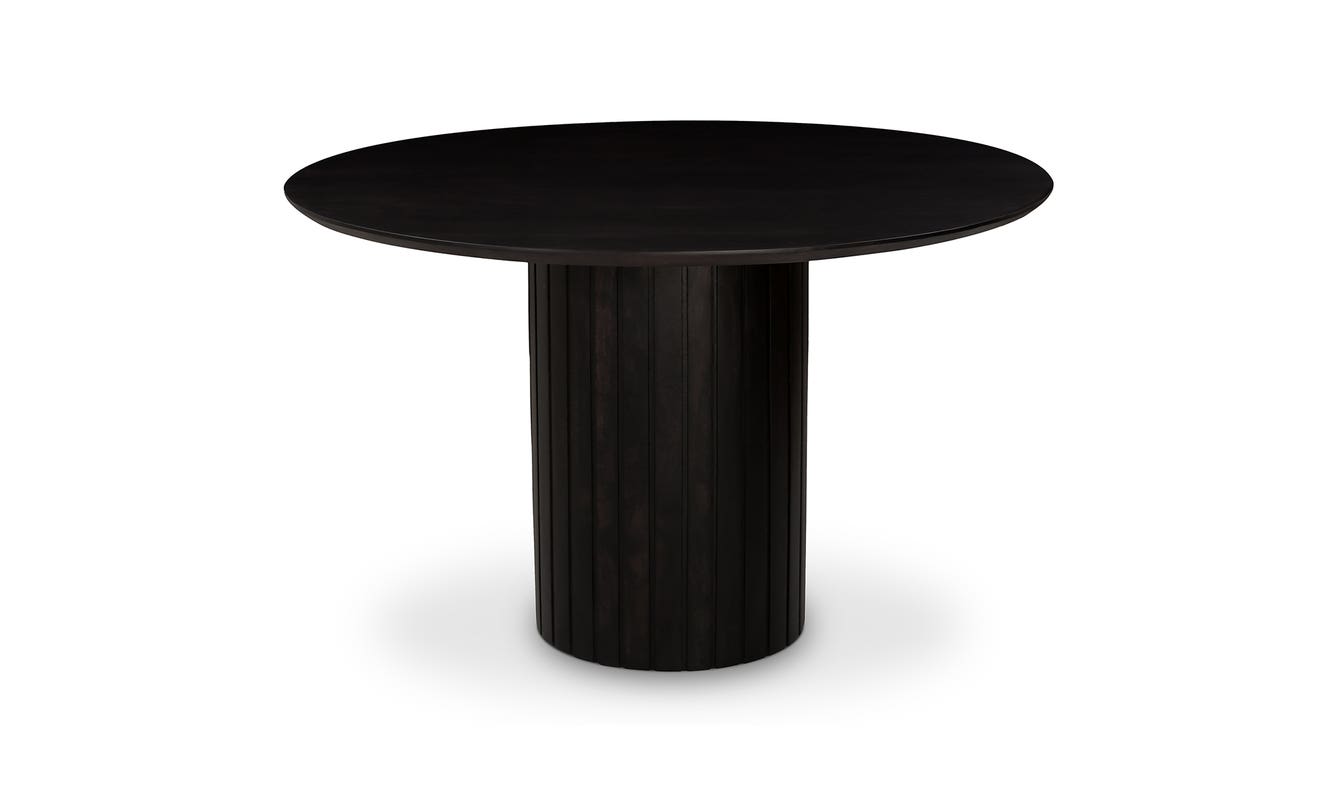 detail view of Povera Round Dining Table Black luxury Table