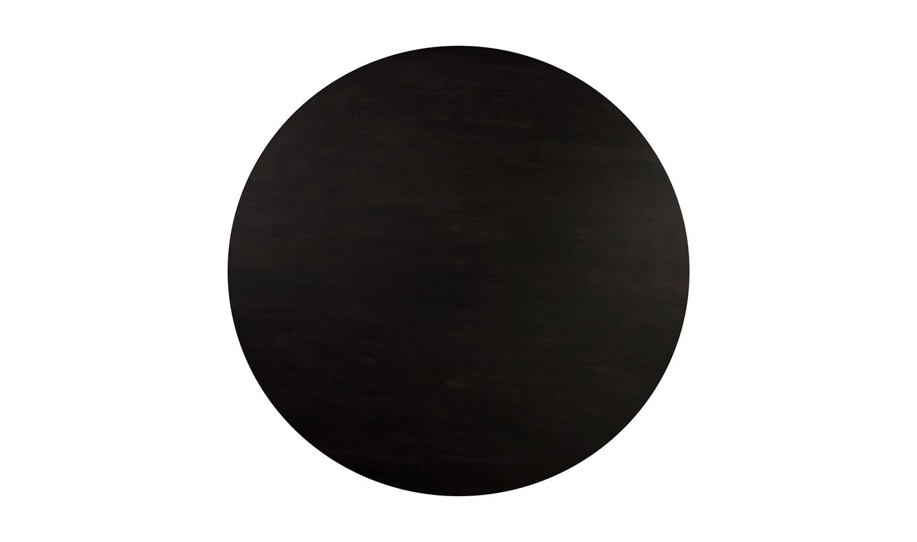 lifestyle view of Povera Round Dining Table Black luxury Table