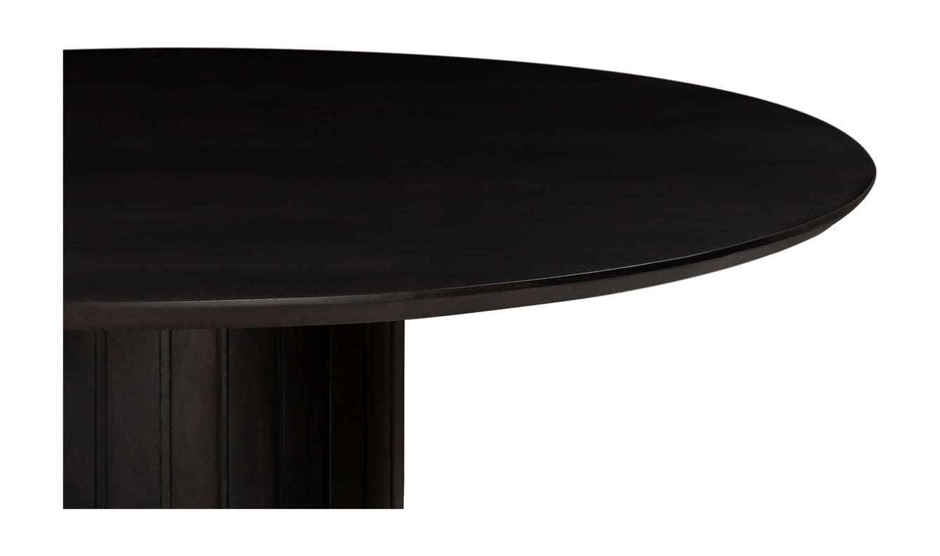 lifestyle view of Povera Round Dining Table Black luxury Table