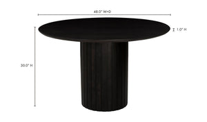 lifestyle view of Povera Round Dining Table Black luxury Table