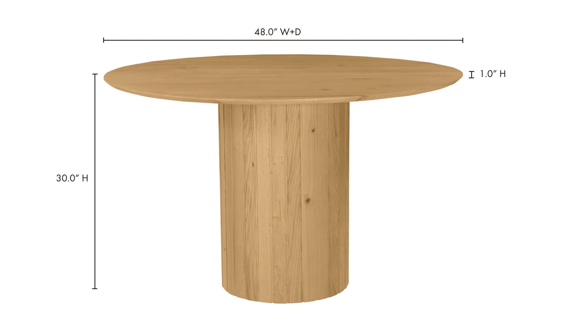 Povera Round Dining Table Oak