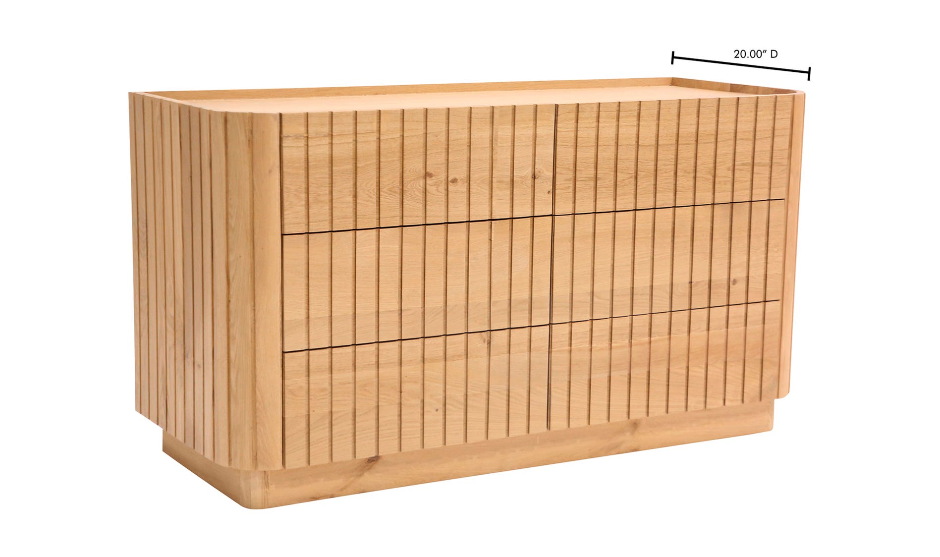 Povera 6 Drawer Dresser Oak