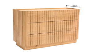 Povera 6 Drawer Dresser Oak