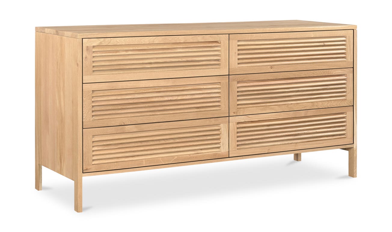 Teeda 6 Drawer Dresser Natural