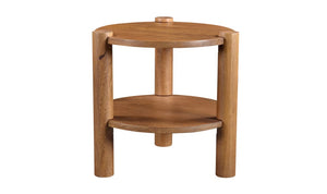 front view of Olsen Accent Table Vintage Brown luxury End Table