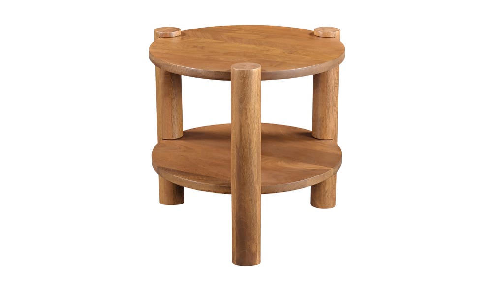detail view of Olsen Accent Table Vintage Brown luxury End Table