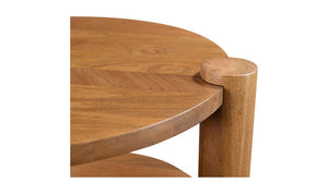 lifestyle view of Olsen Accent Table Vintage Brown luxury End Table
