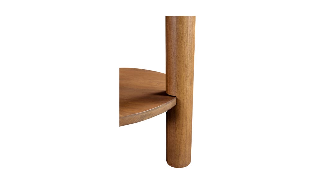 lifestyle view of Olsen Accent Table Vintage Brown luxury End Table
