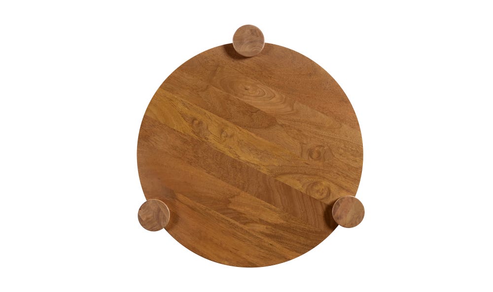 lifestyle view of Olsen Accent Table Vintage Brown luxury End Table