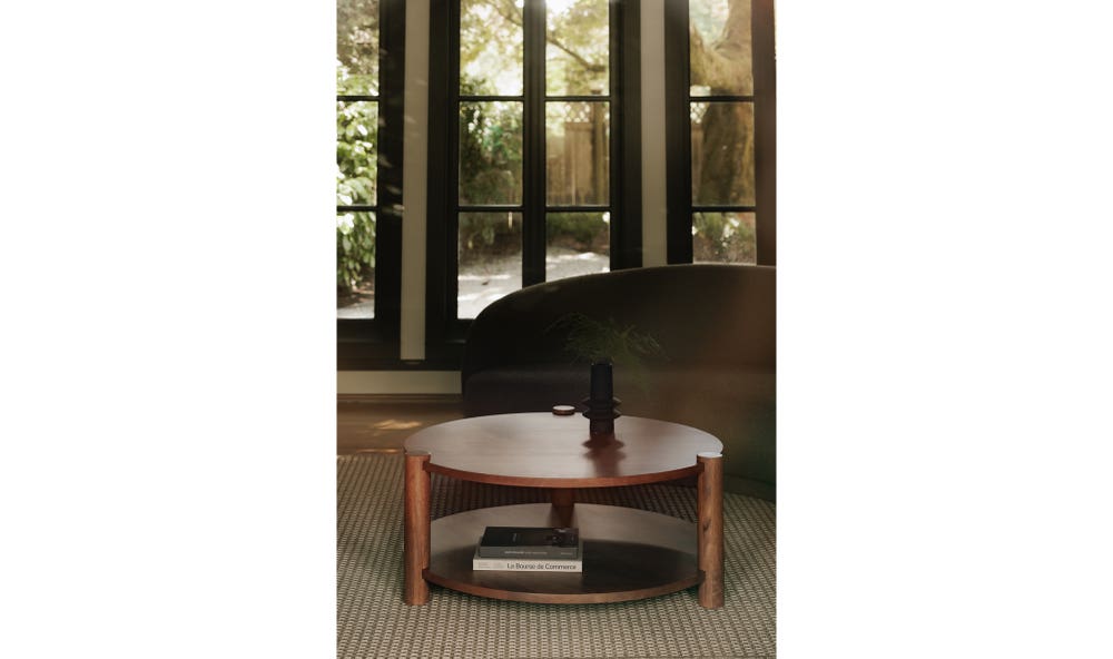 front view of Olsen Coffee Table Vintage Brown luxury Coffee Table