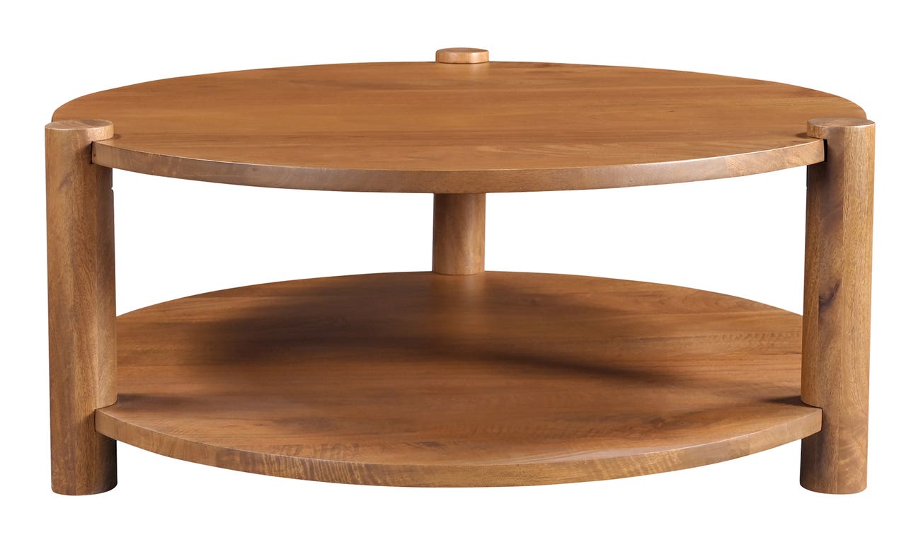 front view of Olsen Coffee Table Vintage Brown luxury Coffee Table