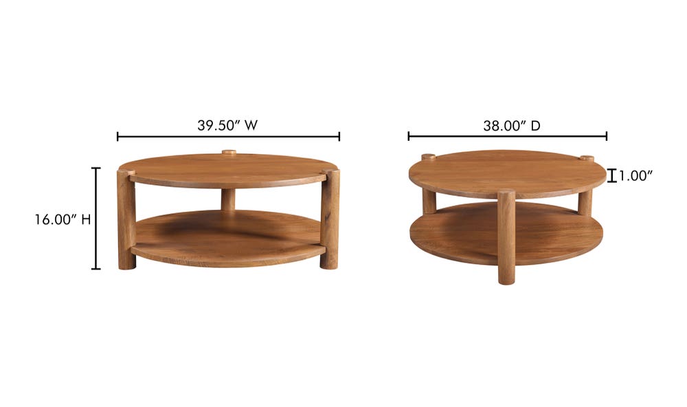 lifestyle view of Olsen Coffee Table Vintage Brown luxury Coffee Table