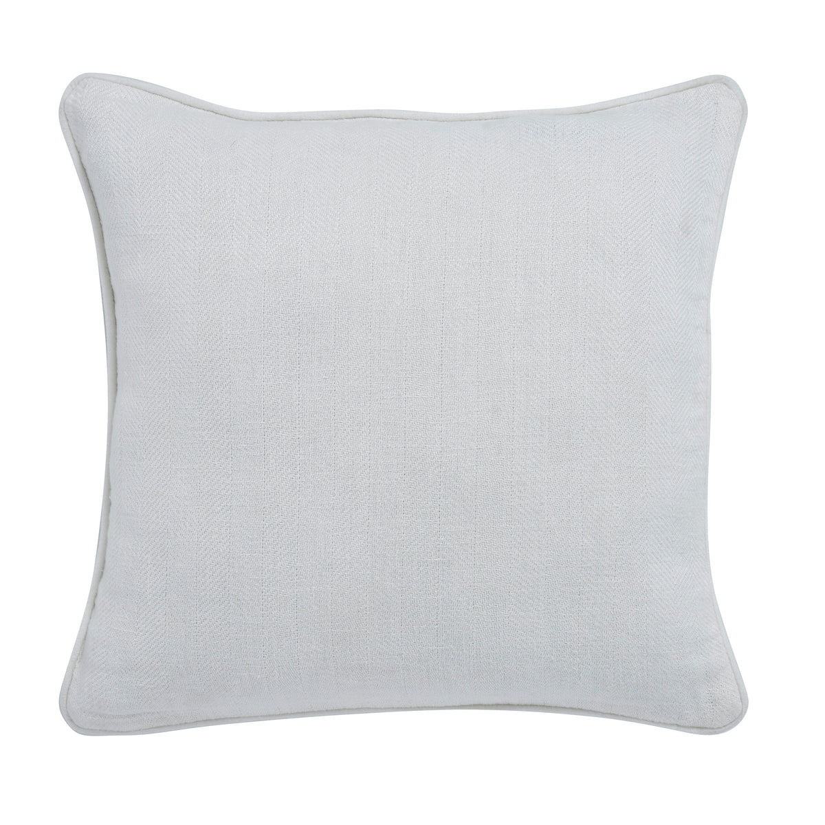 Provence Indoor Pillow in light blue, featuring a textured fabric and piped edges.