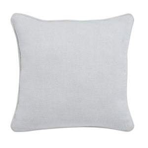 Provence Indoor Pillow in light blue, featuring a textured fabric and piped edges.
