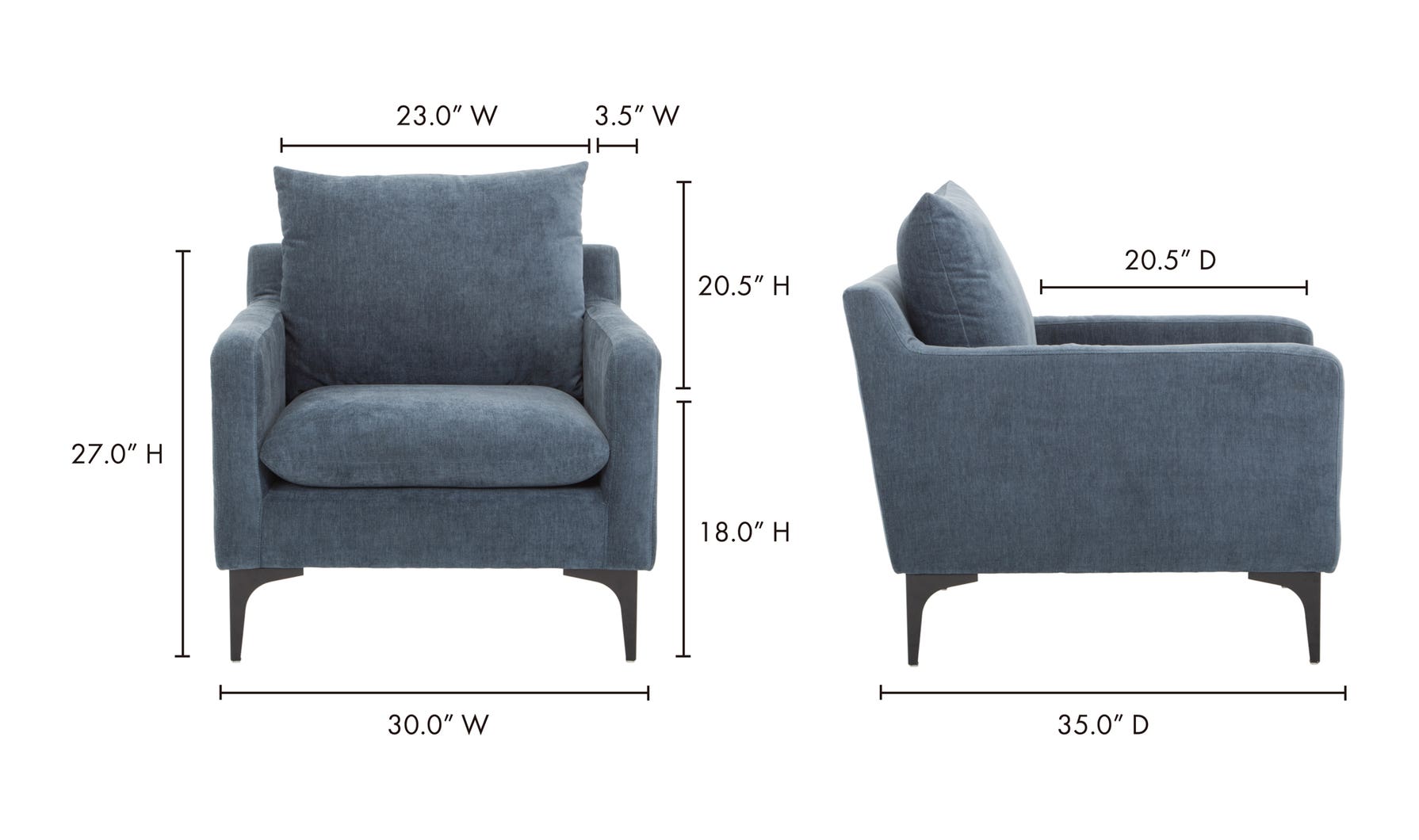 Paris Armchair Blue