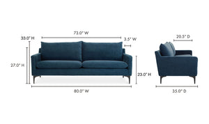 Paris Sofa Blue