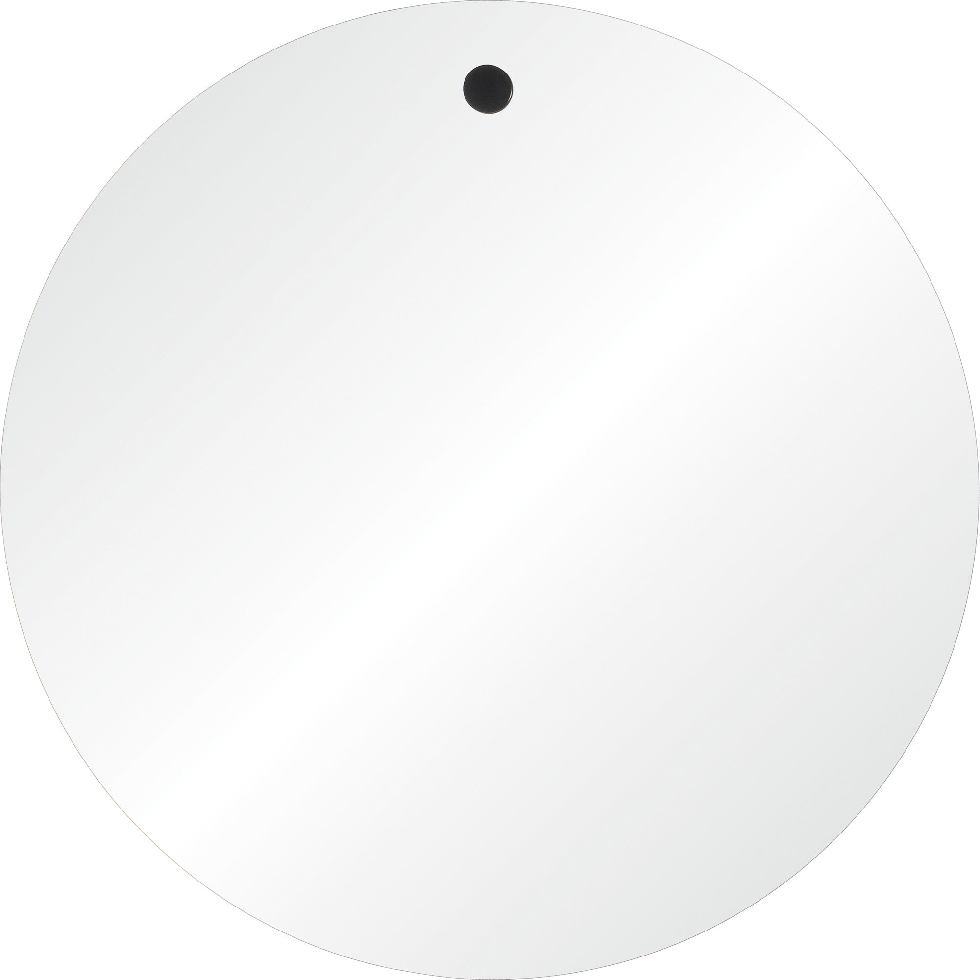 Zachary Wall Mirror with a simple round shape and a black accent, shown against a plain background.