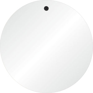 Zachary Wall Mirror with a simple round shape and a black accent, shown against a plain background.