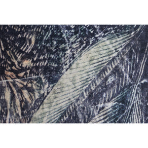 Close-up of the Mangrove Indoor Pillow fabric, highlighting the intricate palm leaf design.