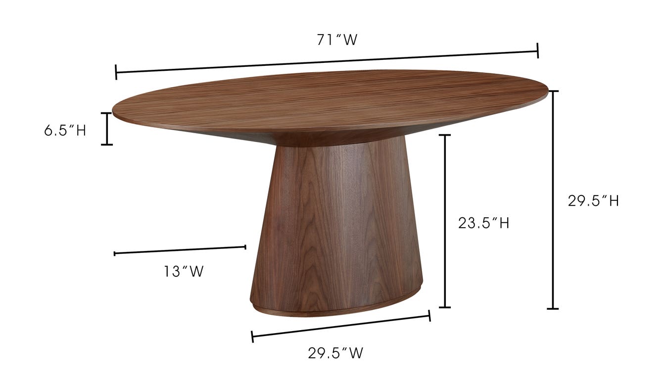 lifestyle view of Otago Oval Dining Table Brown luxury Kitchen & Dining Room Table