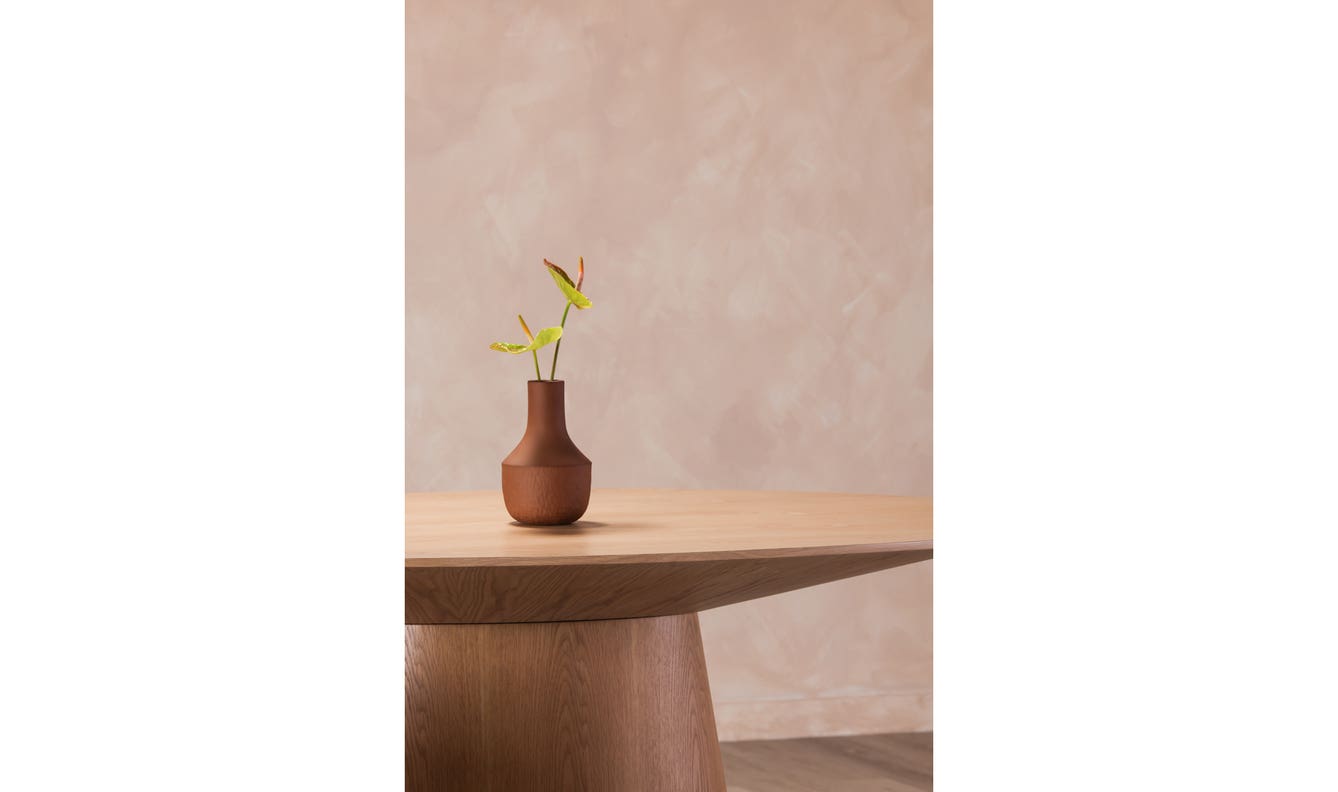 side view of Otago Oval Dining Table Oak luxury Kitchen & Dining Room Table