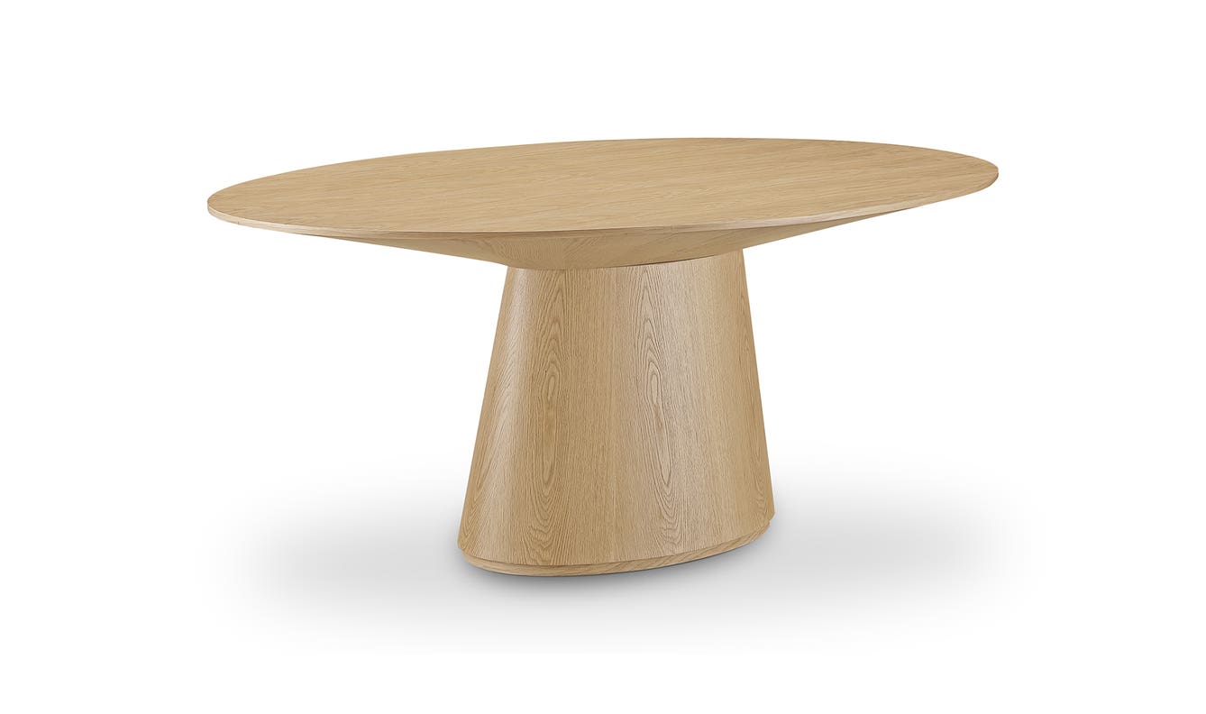 lifestyle view of Otago Oval Dining Table Oak luxury Kitchen & Dining Room Table