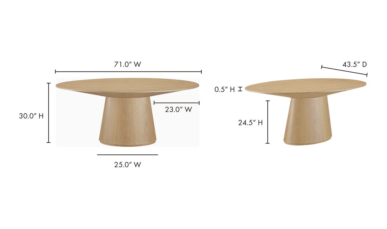 lifestyle view of Otago Oval Dining Table Oak luxury Kitchen & Dining Room Table