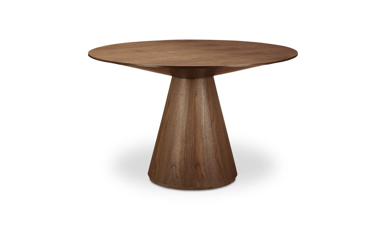 front view of Otago Round Dining Table Brown luxury Kitchen & Dining Room Table